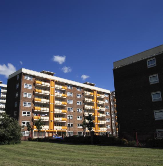 Old block of flats in Leeds