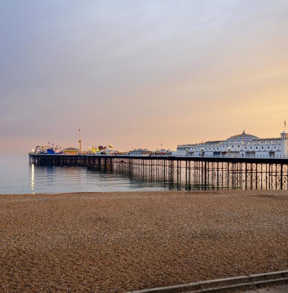 Brighton pier at sunset