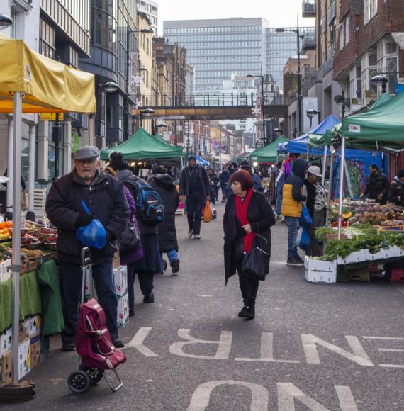 Market in Croydon, London