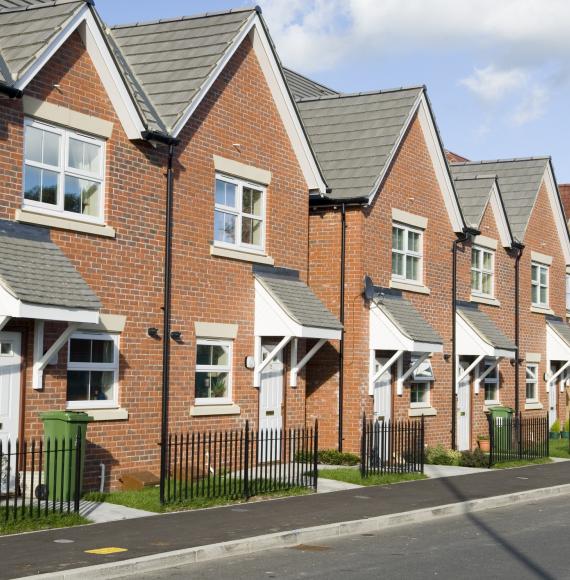 A row of new homes