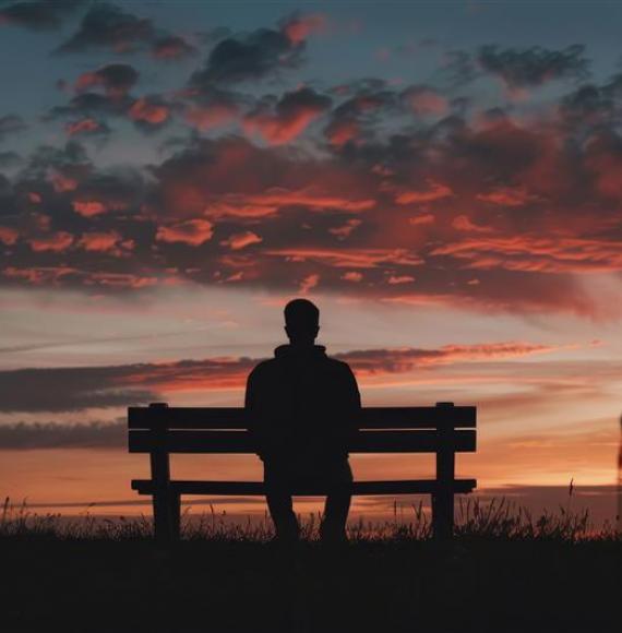 Man on a bench