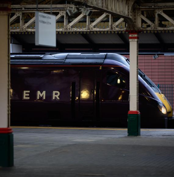 East Midlands Railway train at Nottingham Station